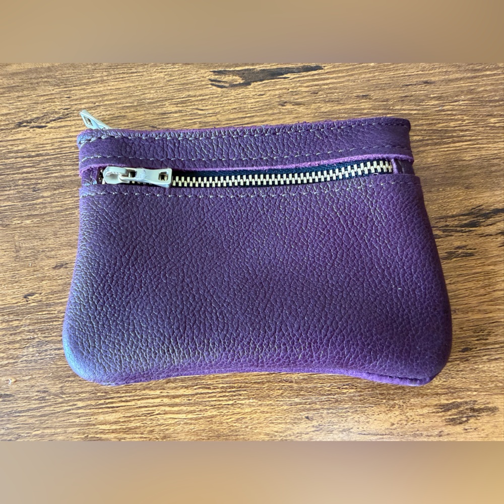 Portland Leather Plum Double Zip